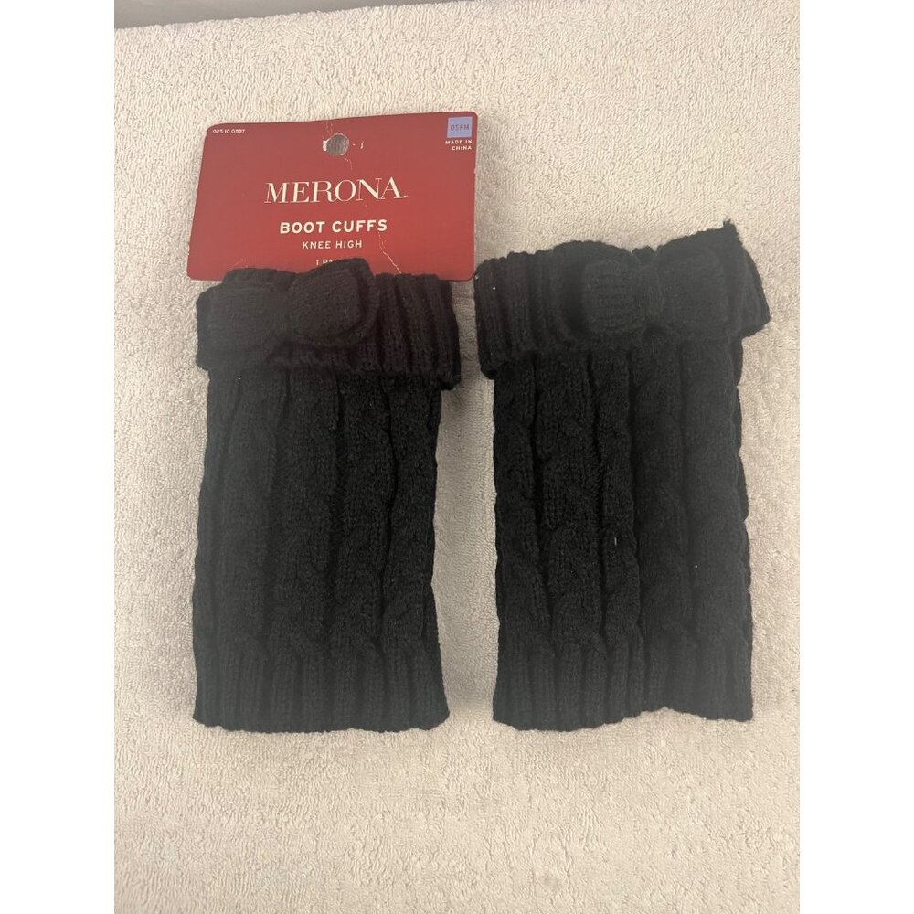 Women’s Black Boot Cuffs | Knit Leg Warmers Shoe Accessories